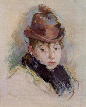 貝爾特 摩裡索特 Young Woman in a Hat, Henriette Patte